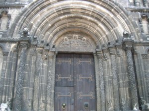 The Romanesque portal at St. James' Church